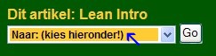 het submenu "lean"