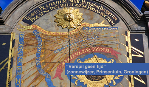 De zonnewijzer in de Prinsentuin